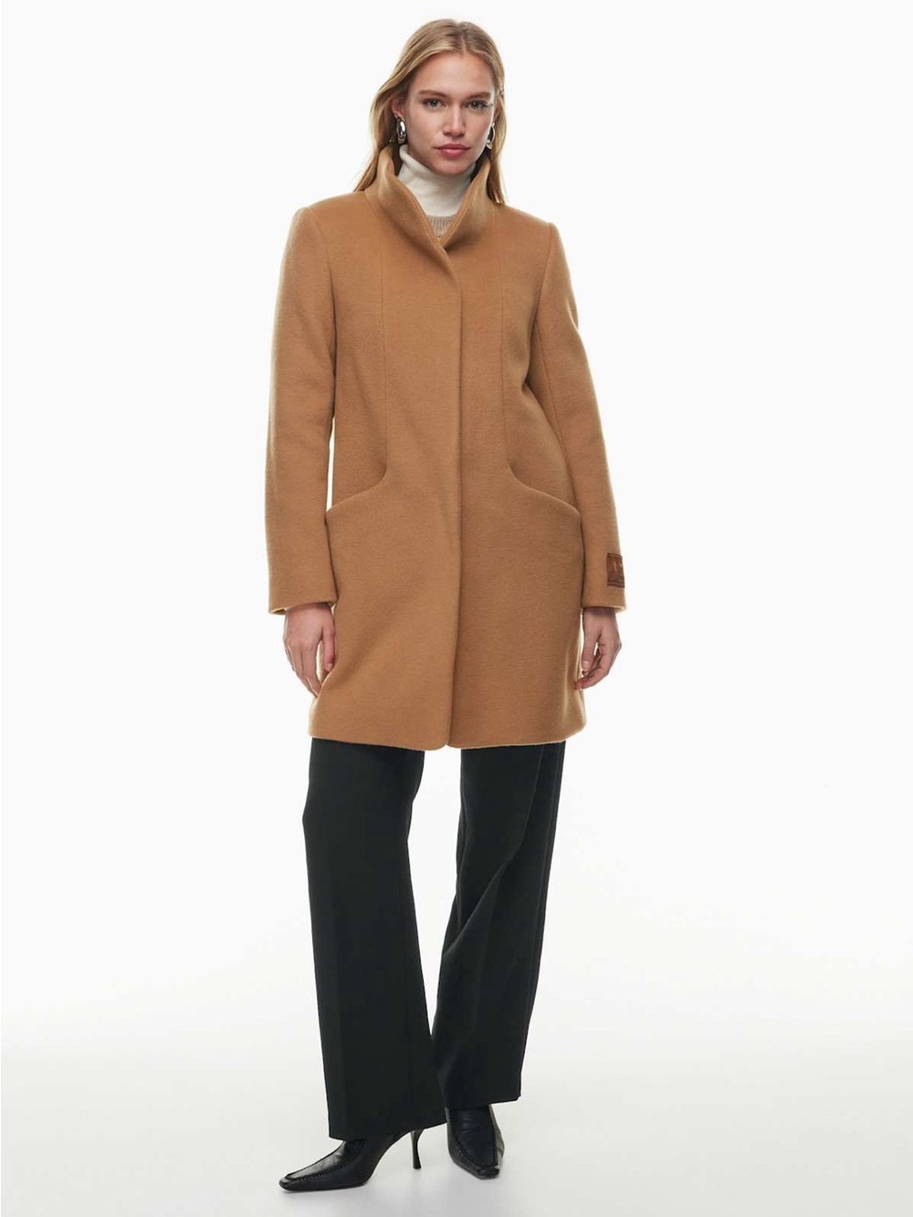 Aritzia Camel Cigar Wool Cocoon Coat